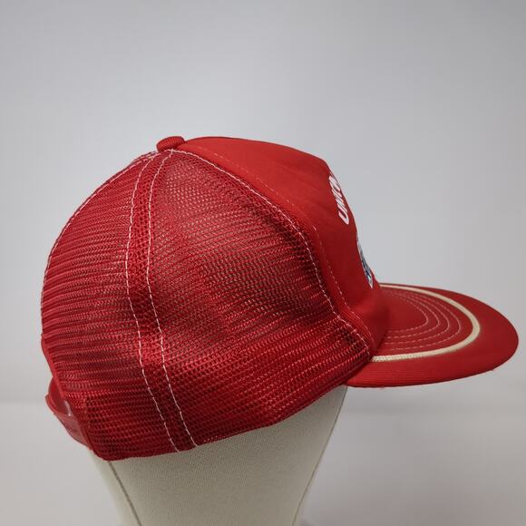 Union Pacific Railroad Snapback Mesh Back Trucker Hat Red One Size Vintage USA - Picture 5 of 9